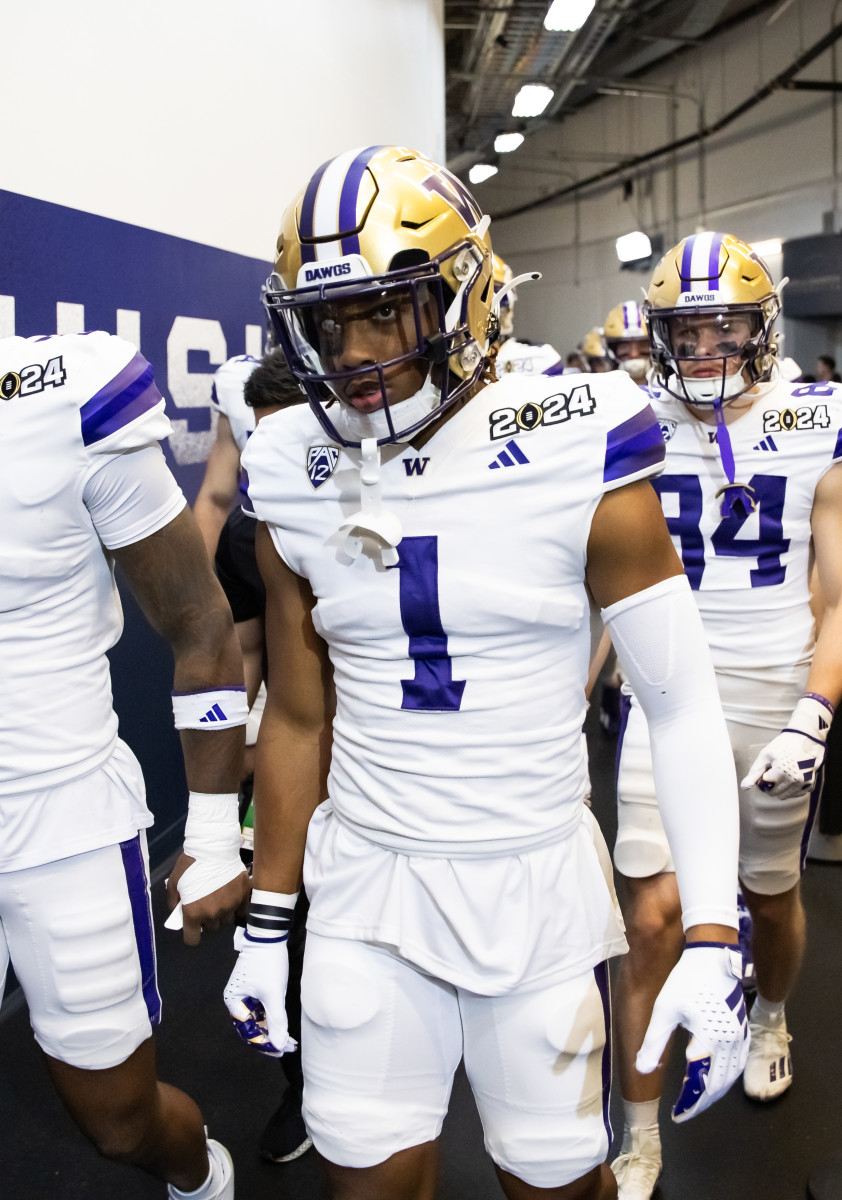Washington Huskies cornerback Jabbar Muhammad ahead of the national championship vs. the Michigan Wolverines.